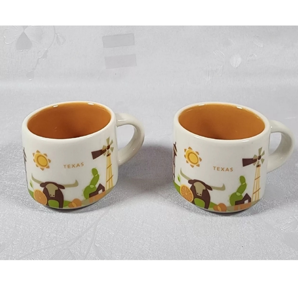 Starbucks You Are Here Collection Texas Mini Mug 2oz Set Of 2 Ceramic 2017